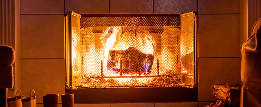 Mendota Hearth Landscape Fireplace Installation in Cleveland Heights, Ohio